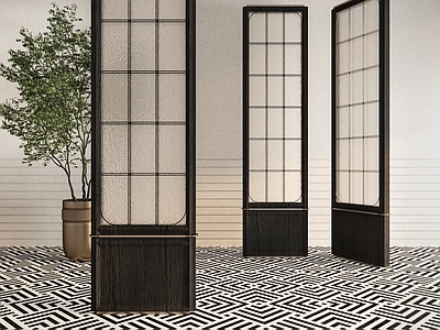 法式现代屏风 玻璃屏风 木屏风 铁艺屏风 屏风 隔断