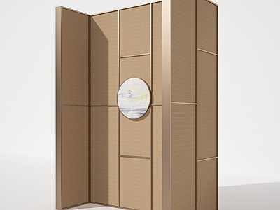 现代新中式隔断 隔断墙 屏风墙 隔断 屏风 玄关墙