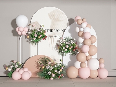 现代橱窗 美陈 橱窗 气球 婚庆 婚礼