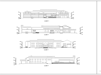 中式酒店建筑 酒店接待中心建筑 施工图