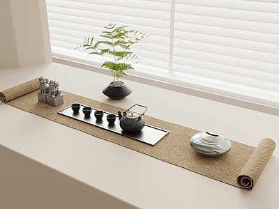 茶具 新中式茶具组合 绿植