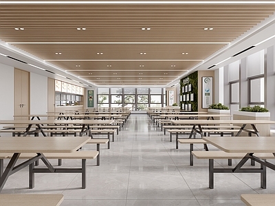 现代原木食堂 办公餐厅 自助餐厅 食堂 餐厅