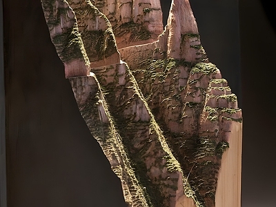 现代假山 小场景地形沙盘