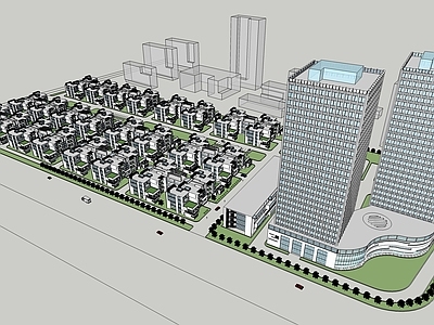 现代小区建筑 小区建筑