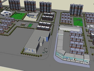 现代小区建筑 小区建筑