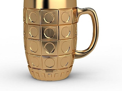 现代金色水杯