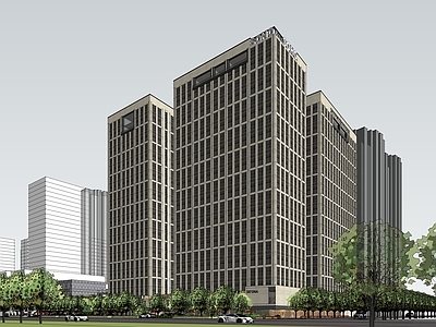 现代简约商场建筑 现代 大都会 商业办公 综合体 街区