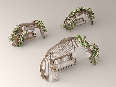 现代中式秋千椅 秋千椅 秋千