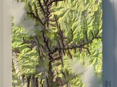 现代假山 小场景地形沙盘