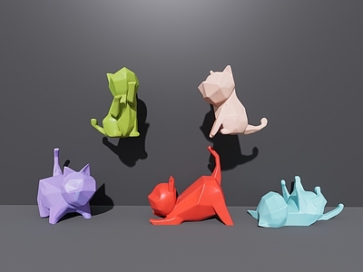 现代雕塑 猫咪雕塑小品 动物雕塑