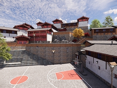 现代新中式乡村民房 民房 民居 乡村 住宅