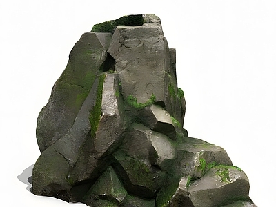 现代假山 小场景地形沙盘