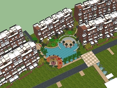 法式小区建筑 小区建筑