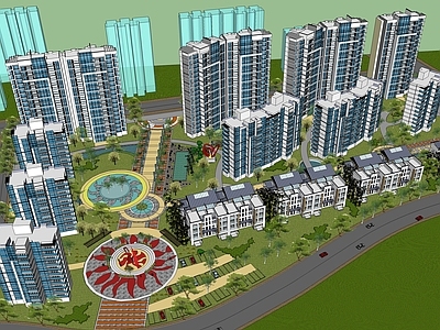 现代小区建筑 小区建筑