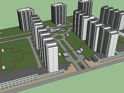 现代小区建筑 小区建筑