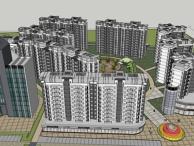 现代小区建筑 小区建筑