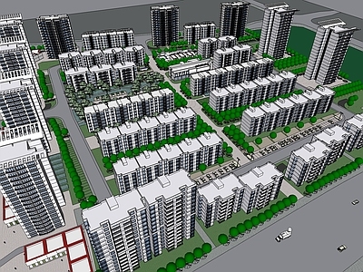 现代小区建筑 小区建筑