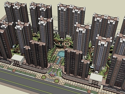 现代小区建筑 小区建筑