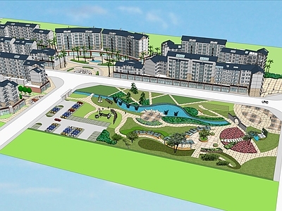 现代小区建筑 小区建筑