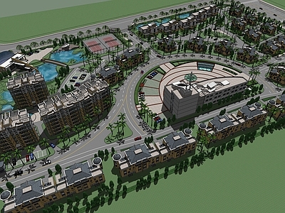 现代小区建筑 小区建筑