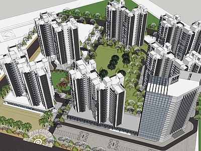 现代小区建筑 小区建筑