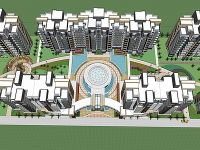 现代小区建筑 小区建筑