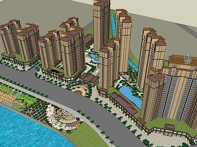 法式小区建筑 小区建筑