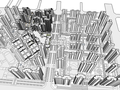现代小区建筑 小区建筑
