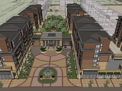 法式小区建筑 小区建筑