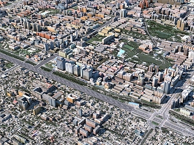 现代鸟瞰规划 鸟瞰城市 城市规划 鸟瞰住宅 城市实景 城市体块