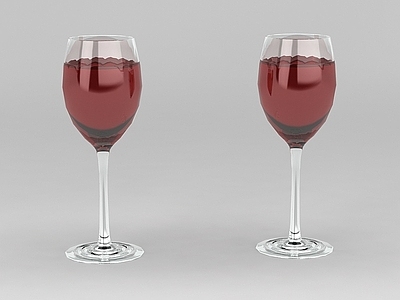 现代摆件组合 红酒杯