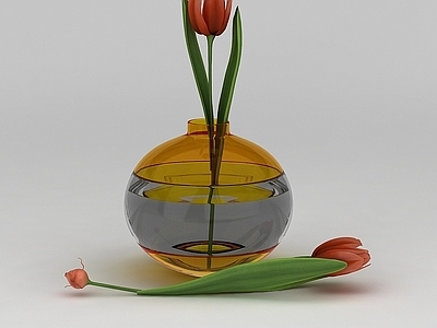 现代摆件组合 郁金香鲜花饰品