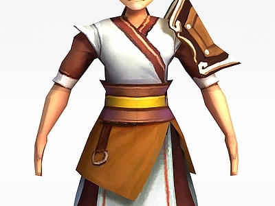 现代虚拟人物 Q版小鱼儿与花无缺游戏人物男人