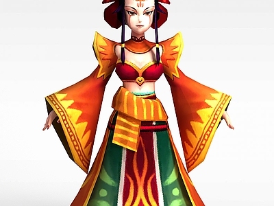 现代虚拟人物 Q版小鱼儿与花无缺游戏人物女人