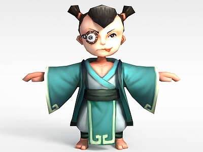 现代虚拟人物 Q版小鱼儿与花无缺游戏人物男孩