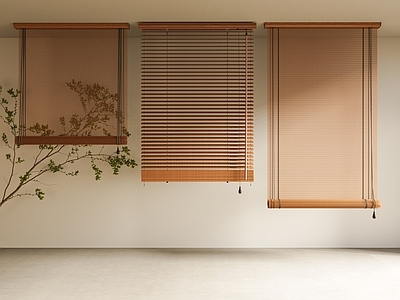 新中式窗帘 竹帘 卷帘 窗帘 百叶帘