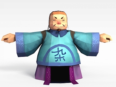 现代虚拟人物 Q版小鱼儿与花无缺游戏人物男人