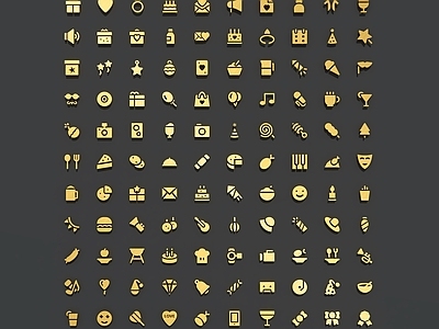 新中式挂件 聚会图标 生日图标 聚会icon
