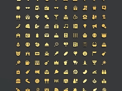 现代挂件 生日聚会图标 聚会图标 聚会ICON
