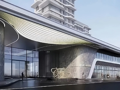 现代小区建筑 小区景观 小区大门 社区大门