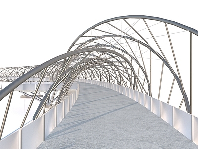 现代其他公共建筑 天桥 金属结构