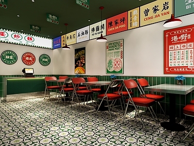 复古简约快餐店 港式快餐店 快餐店 港式餐厅