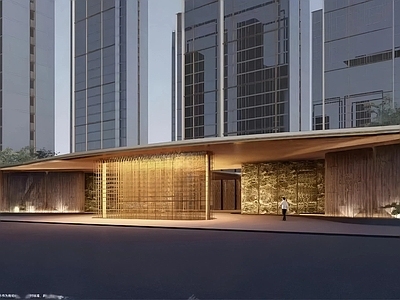 现代小区建筑 小区大门 社区入口
