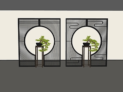 新中式中式屏风 屏风 隔断 屏风隔断 木屏风
