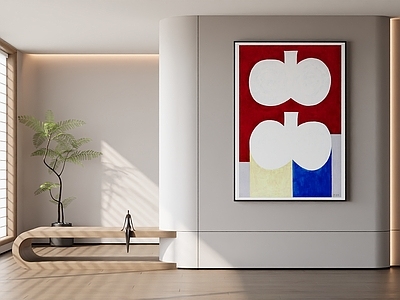 现代奶油挂画 办公室挂画 客厅挂画 女孩房挂画 书房挂画 包豪斯挂画