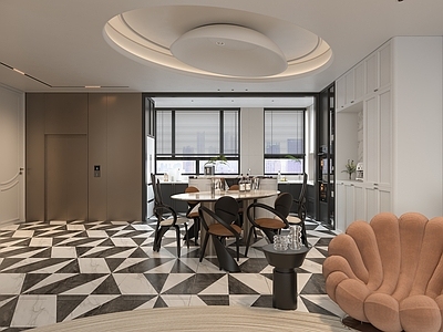 现代法式开放式厨房 餐厅厨房 岛台厨房 吧台厨房