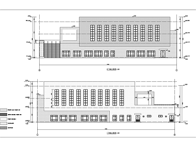 现代学校建筑 风雨操场建筑图 施工图