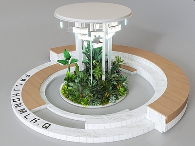 现代景观座椅 户外景观座椅 现代植物景观造景 树池景观座椅 圆形 半圆形景观座椅
