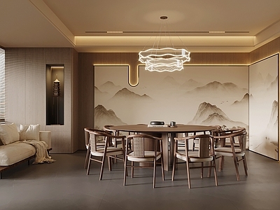 新中式包厢 新中式包间 包厢 宋式包间 餐桌椅