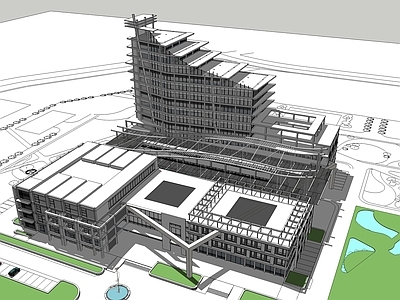 现代简模规划 医院建筑